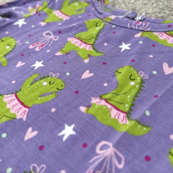 Little Bum Bums/Bums & Roses Dinosaur Ballerina Bodysuit Twirl - Picture 3 of 7